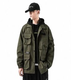 giacca militare di cotone giacche dell'esercito e cappotti maschi master bomber a vento stradina di colore solido p95 men039s b6ht8644182