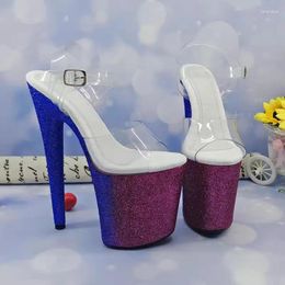 Dance Shoes 20cm/8inch PVC Uppre Colour Women's High Heel Sandals Sexy Model Show And Pole Dancing 028