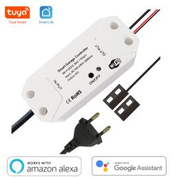 Control Tuya WiFi Garage Door Opener Sliding Gate Controller Switch Module Smart Life App Control Works with Alexa Google Assistant Siri