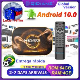 Box Tv Box Android 10.0 HK1 RBOX R1 Smart TV Box 4GB 32/64GB RK3318 USB3.0 1080P H.265 4K 60fps Media Player Set Top Box 2022