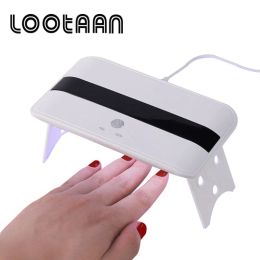 Kits Lootaan 24w Portable Electric Nail Lamp Manicure Phototherapy Hine Usb Interface Uv Led Nails Dryer Gel Polishing Nail Tools