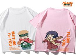 Japanese Harajuku Men T-shirt Cartoon Anime Hinata Uzumaki Printed Loose Short Sleeve Tops Lover Couple Matching T Shirts5793094