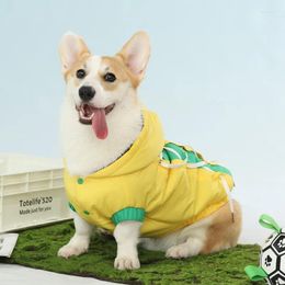 Dog Apparel Yellow Corky Clothing Winter Pets Spring Autumn Chai Pet Coat Tank Top Puppies Warm Jacket Cat Hair Loss Prevention