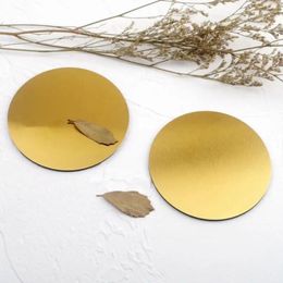 Table Mats Stainless Steel Round Square Insulated Heat Coffee Cup Coasters Mat With EVA Backing For Decoration LX6768