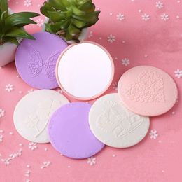 TSHOU762 Cute 1pcs Mini Pocket Makeup Mirror Cosmetic Compact Metal Mirrors Colour Random Dia 7cm 240408