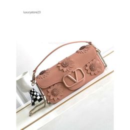 Valenteno 2024 New Chain Little Womens Vbuckle shoulder Vlogo Bag Lady Miniloco Cowhide Handheld Classic Bags Leather One Straddle Fashion Metal Purse Designe 3AGD