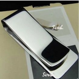 Money Clips Brand Stainless Steel Sliver Clip Slim Pocket Cash Holder Men Women 240409