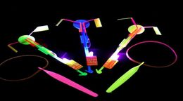 2021 LED Amazing flying arrows toys Flying Arrow Rocket Helicopter Rotating Flying Toy Party Fun Gifts DHL7592692