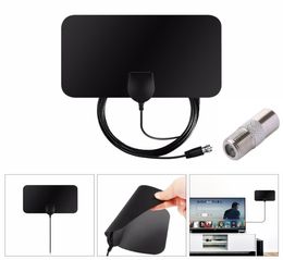 Flat Indoor HD Signal Amplifier Digital TV Antenna HDTV Digital HD 50 Miles Range Skywire VHF UHF1639568