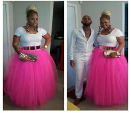 African Fashion Style Fuchsia Skirts For Women Long Floor Length Long Ruched Tulle Adult Tutu Skirt Custom under skirt1076495