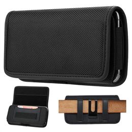 Universal Nylon Pouches Waist Case For Samsung A14 A15 A25 5G For iPhone 15 Pro Max Holster Belt Clip Cover Mobile Phone Case Waist Bag With Credit Card Slot For Men