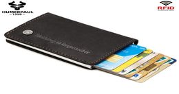 HUMERPAUL Rfid Blocking Protection ID Credit Card Holder Wallet Men Metal Aluminium Automatic Business Slim Fashion Gift7320887