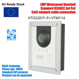 Doorbells DH Multilanguage VTO2201FP Replaces VTO2202FPS2 PoE IP Metal Villa doorbell Door Phone IP Video Intercom call to phone app