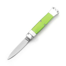 4 Enchanted you Outdoor hunting Survival Automatic Knife 440 Mirror Blade two-color Alumina handle EDC Camping Adventure Tool Pendant CNC integrated handle