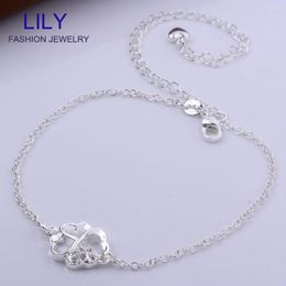 Anklets Wholesale-A030 Design Sterling Silver Jewellery Feet Bracelet Delicate Large Stock Handmade Rhinestone Anklet