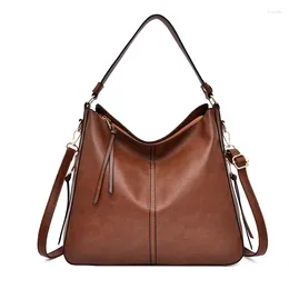 Drawstring Fashion Handbag Large Capacity Soft Leather Bucket Bag Women's Shoulder Messenger