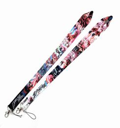 Cell Phone Straps Charms 10pcs Japan cartoon darling in the franxx Keys Mobile Lanyard ID Badge Holder Rope Anime Keychain for b2646036