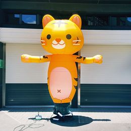 5mH (16.5ft) Lovely Inflatable animal style yellow squirrel Customised slogan Outdoor Advertising Waving-Hand Air Sky wave Dancer with blower