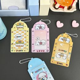 Frames Kpop Pocard Holder Cartoon Idol Card Picture Sleeve Keychain Instax Mini Po Cute Protector