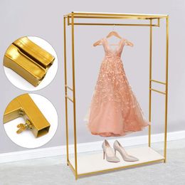 Hangers Clothes Display Rack Gold Metal Garment Wedding Dress Ceremonial 1.9m/74.8"