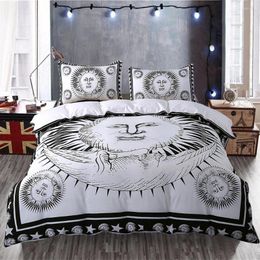 Bedding Sets Black And White Set Duvet Cover With Pillow Covers Case European American Style BedClothes 2/3 PC Home Textile Thick