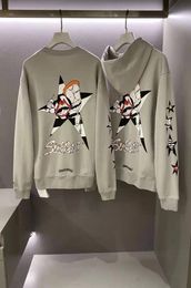 Ch crosin early spring new red lip graffiti cartoon print Pullover round neck loose hooded sweater men039s and women039s fas6919534