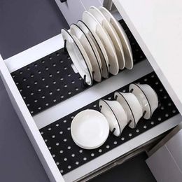 Kitchen Organiser Removable Dish Drying Rack Telescopic Plate Bowl Pot Lid Stand Storage Drawer Adjustable Holder Drain Shelf 240407