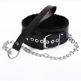 Sex Toys Slave Bondage Collar Erotic Leash Adjustable Necklace PU Leather SM Choker for Women Sexual Couples Adult Games 240408