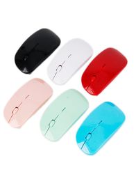 Epacket Ultra Thin USB Optical Wireless Mice 24G Receiver Super Slim Mouse Cordless Computer PC Laptop Desktop2355902