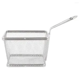 Pans Basket Kitchen Strainer Stainless Steel Fry French Fries Portable Food Frying Household Reusable Chips Cooking Fryer Tool
