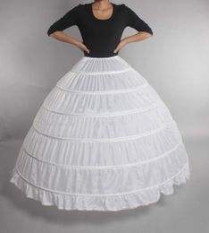 Ball Gown 6 Hoops Petticoat Wedding Crinoline Bridal Underskirt Layes Slip 6 Hoop Skirt Crinoline For Quinceanera Dress9432559