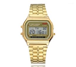 Wristwatches Gold Silver Women Men Watch Led Digital Watches Square Women039s Dress Sports Ladies Clock Hodinky Relogios Femini6689113