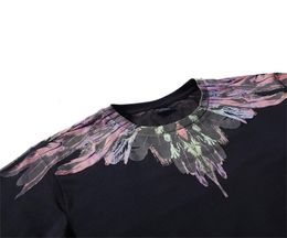 Summer fashion brand MB peacock wings shortsleeved Tshirt for men and women couple wear loose Tshirt base shirt TEEPAN2VT4Z4774687