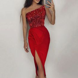 Dresses For Women Ladies Autumn Winter Sleeveless Stitching Glitter Sparkly Sequin Dress Cocktail Evening Party 240408