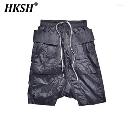 Men's Shorts HKSH Spring Summer Thin Knee Length Pants Youth High Street Fashion Tide Chic Dark Niche Design Capris HK0825