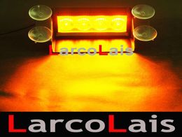 Amber White 4 LED Strobe Flash Warning EMS Car Truck Light Flashing Firemen Fog Lights 4LED3163833