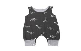 Newborn Kids Baby Boy Clothes Dinosaur Romper Jumpsuit Bodysuit Overall Outfits9373258