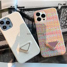 Cell Phone Cases iphone 14 case Designer cell For Iphone 7 8 7p 8plus Fashion Luxury Weave Phonecase 13 13Pro Max 12 11 X Xr Xs Xsmax Q240408