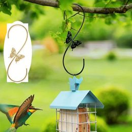 Hooks 1pcs 30cm Iron S-Shape Hook Bird Feeder Holder Flower Pot Hanging Vintage Butterfly S Hanger Home Garden Decoration