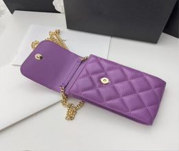 4 colors Classic wallet Mobile Phone Bag Shoulder Bags Coin Purse Designer Highend Genuine Leather Hardware Letters Chain bag Hig2073845