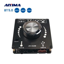 Amplifier AIYIMA TPA3116D2 Audio Power Amplifier Stereo Bluetoothcompatible Amplificador HiFi Class D TPA3116 USB Sound Card AUX 10100W