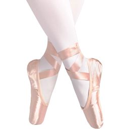shoes 2020 new Adult Kids Ballet Pointe Shoes nude/Black/Red Satin Girls Women Professional Dance Shoes With Ribbons Silicone Toe Pad