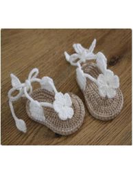 ree Crochet Baby flip flop sandalsbaby Summer sandalsCROCHET Baby Sandals with Little Puff Flowers Size9cm10cm11cm64257981227759