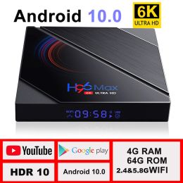 Box Tv Box Android 10 4g 64gb 6k Android Tv Box H96 Max H616 Smart Tv Box Lemfo 2.4g 5.8g Wifi Google Voice Set Top Box H96max