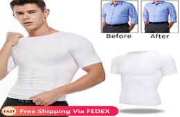 Mens Slimming Body Shaper Belly Control Shapewear Man Shapers Modelling Underwear Waist Trainer Corrective Posture Vest Corset2146654
