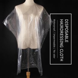 Disposable Hairdressing Cape Shawl Perm Dyed Hair Cape Gown Hair Salon Capes Transparent Scarf Waterproof Membrane Cloth 90x135cm 7557638