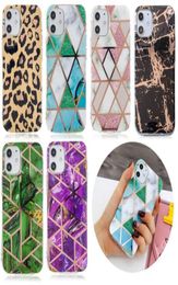 Fashion Leopard Marble Cases For Iphone 14 Plus 13 12 11 Pro XS MAX XR X 8 7 6 SE 5 Kawaii Cute Laser Geometric Luxury Hybrid Soft8729473