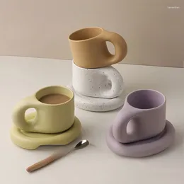 Mugs Nordic Ins Creative Mug Coffee Cup Lovers Ceramic Water Office Chubby