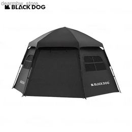 Tents and Shelters Naturehike BLACKDOG Automatic Tent Outdoor Open Quickly Hexagon Ridge Tent Portable Folding Vinyl Sunscreen Camping Tourism L48