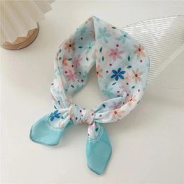 Scarves 58cm Fashion Cotton Scarf For Women Shawls Lady Wraps Bufanda Floral Wholesale Hijab Head Pashmina Bandana Foulard Femme